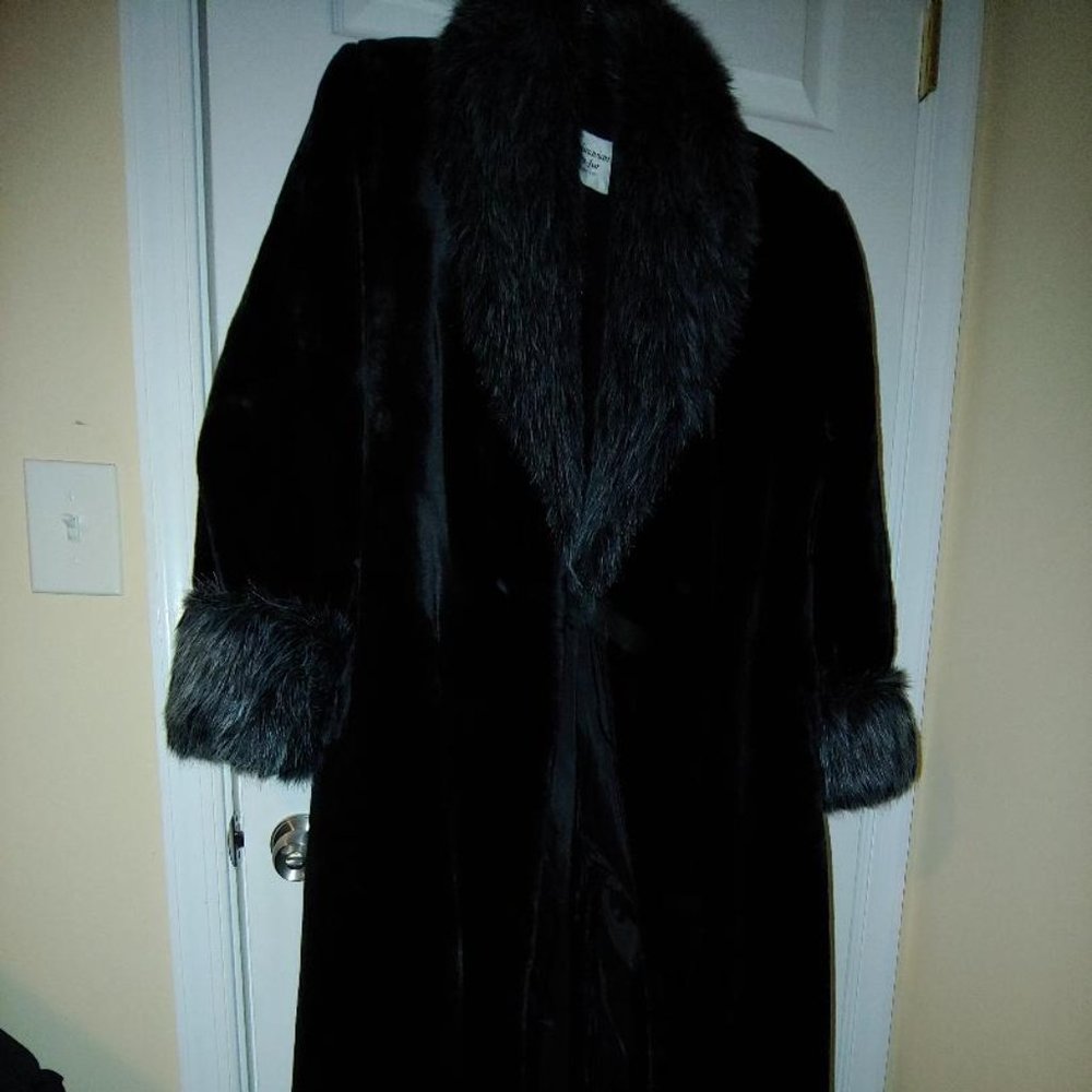 Faux Fur Trench